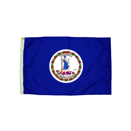 FLAGZONE Durawavez Nylon Outdoor Flag, Virginia, 3 Ft. x 5 Ft. 2452051